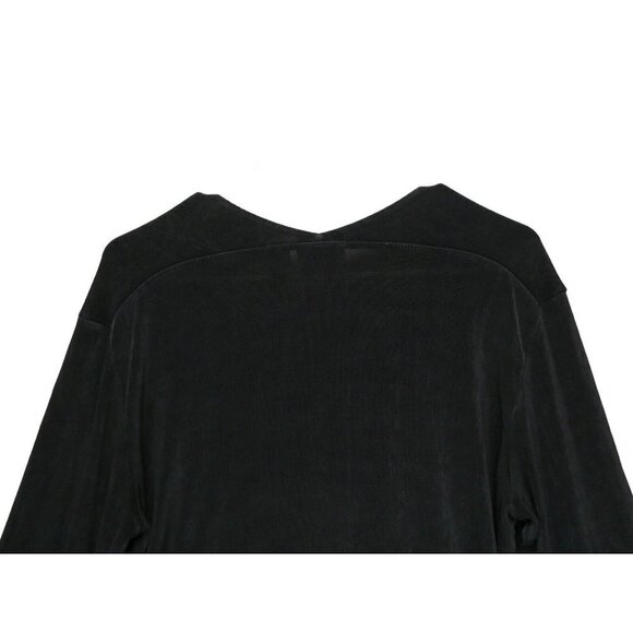 Chico's Travelers Womens Slinky Long Sleeve Blouse Deep V Neck Size 2 (L/12)‎ - Picture 4 of 10